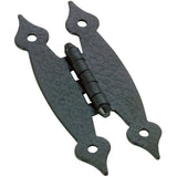 H Traditional Cabinet Hinges - Black, 2 Pack