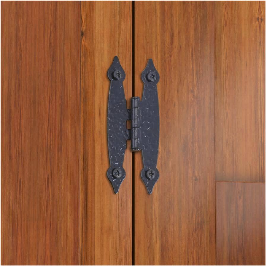 H Traditional Cabinet Hinges - Black, 2 Pack