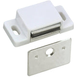 Magnetic Catch - with Plate, White