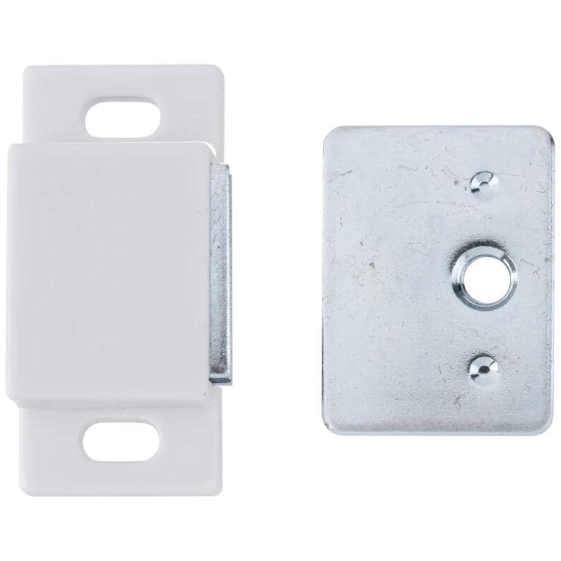 Magnetic Catch - with Plate, White