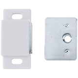 Magnetic Catch - with Plate, White
