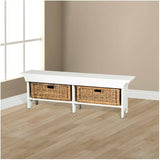 River Birch Storage Bench, with 2 Baskets