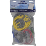 Bungee Cords - Assorted Sizes + Colours, 10 Piece
