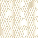 Stripped Hexagon Peel & Stick Wallpaper - Gold, 20.5" x 16.5'