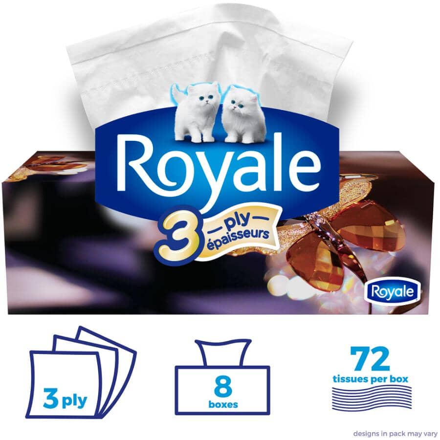 3 Ply Signature Facial Tissue - 72 Sheets, 8 Boxes