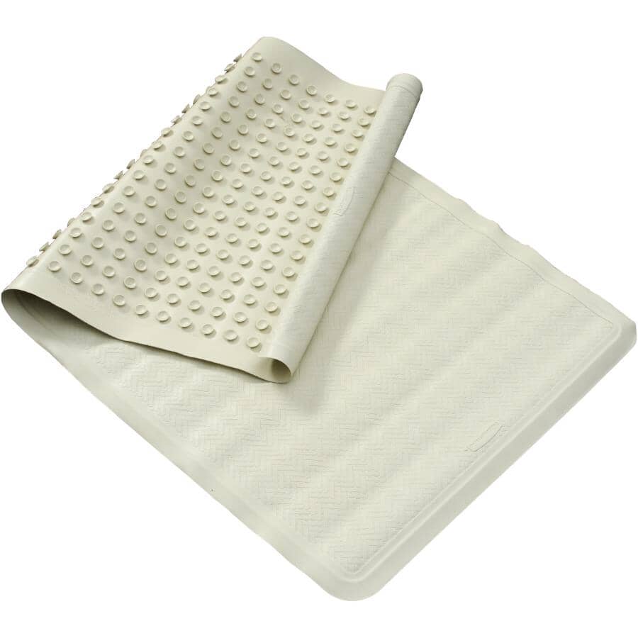 Rubber Bathtub Mat - White, 18" x 36"