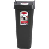 Swing-Top Garbage Can - Black, 46.2 L