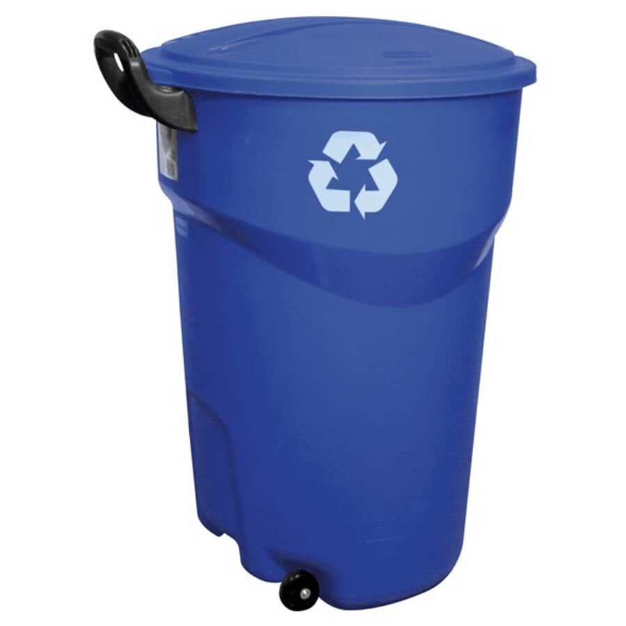 Wheeled Recycle Bin - Blue, 121 L