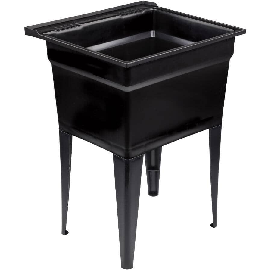 24" x 22" Polypropylene Laundry Tub - Black