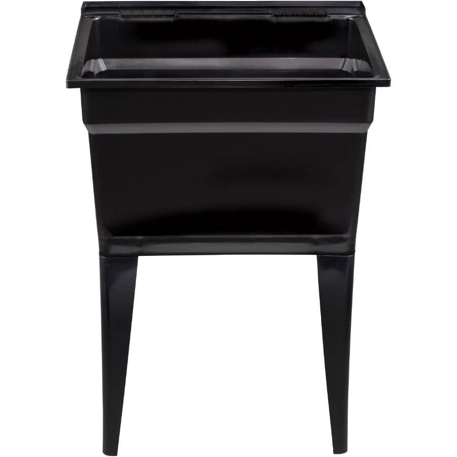 24" x 22" Polypropylene Laundry Tub - Black