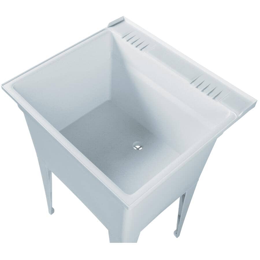 24" x 22" Polypropylene Laundry Tub - Granite Grey