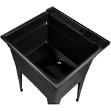 24" x 22" Polypropylene Laundry Tub - Black
