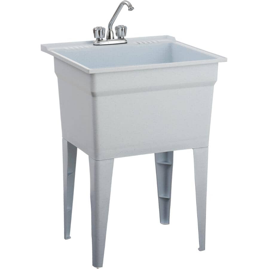 24" x 22" Polypropylene Laundry Tub - Granite Grey