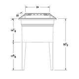 24" x 22" Polypropylene Laundry Tub - Granite Grey