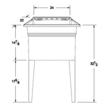 24" x 22" Polypropylene Laundry Tub - Black