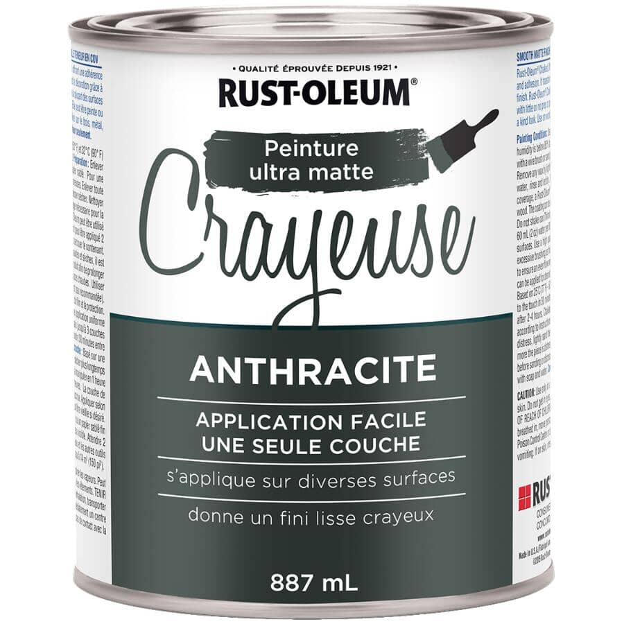 Chalked Ultra Matte Paint - Charcoal, 887 ml