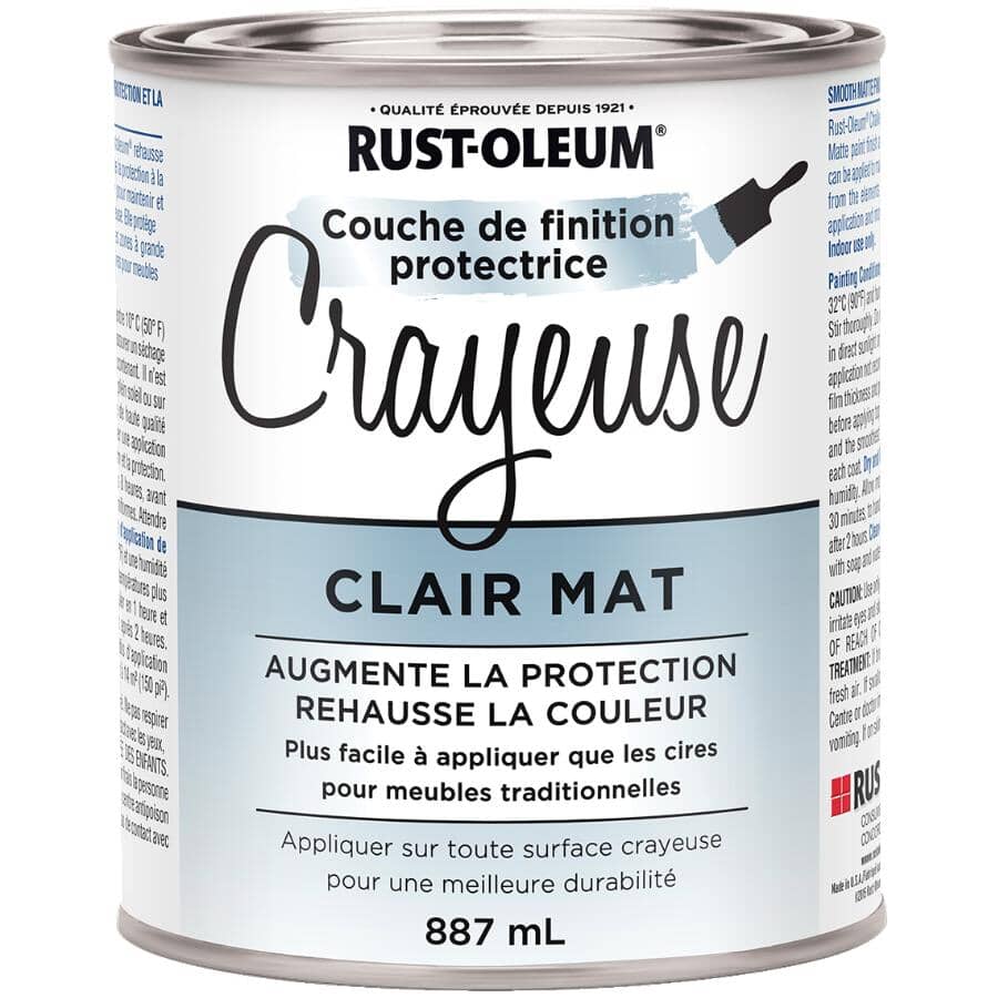 Chalked Ultra Matte Protective Topcoat Paint - Clear, 887 ml