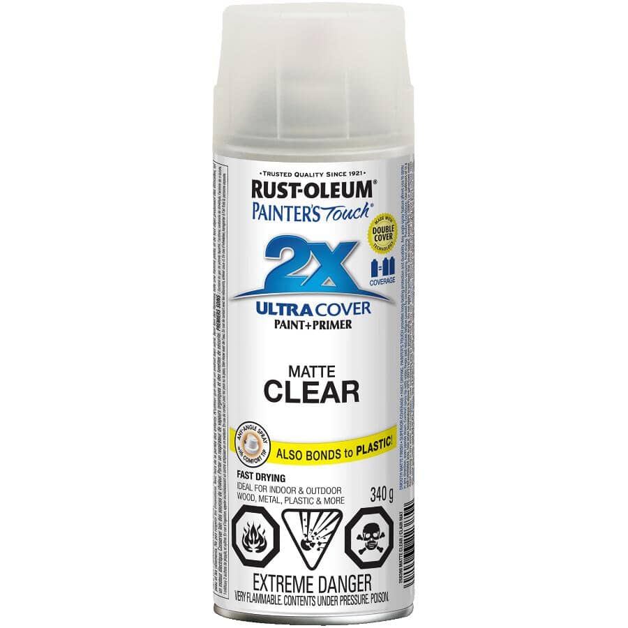 Painter's Touch 2X Ultra Cover Spray Paint - Matte Clear, 340 g