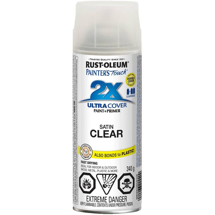 Painter's Touch 2X Ultra Cover Spray Paint - Satin Clear, 340 g