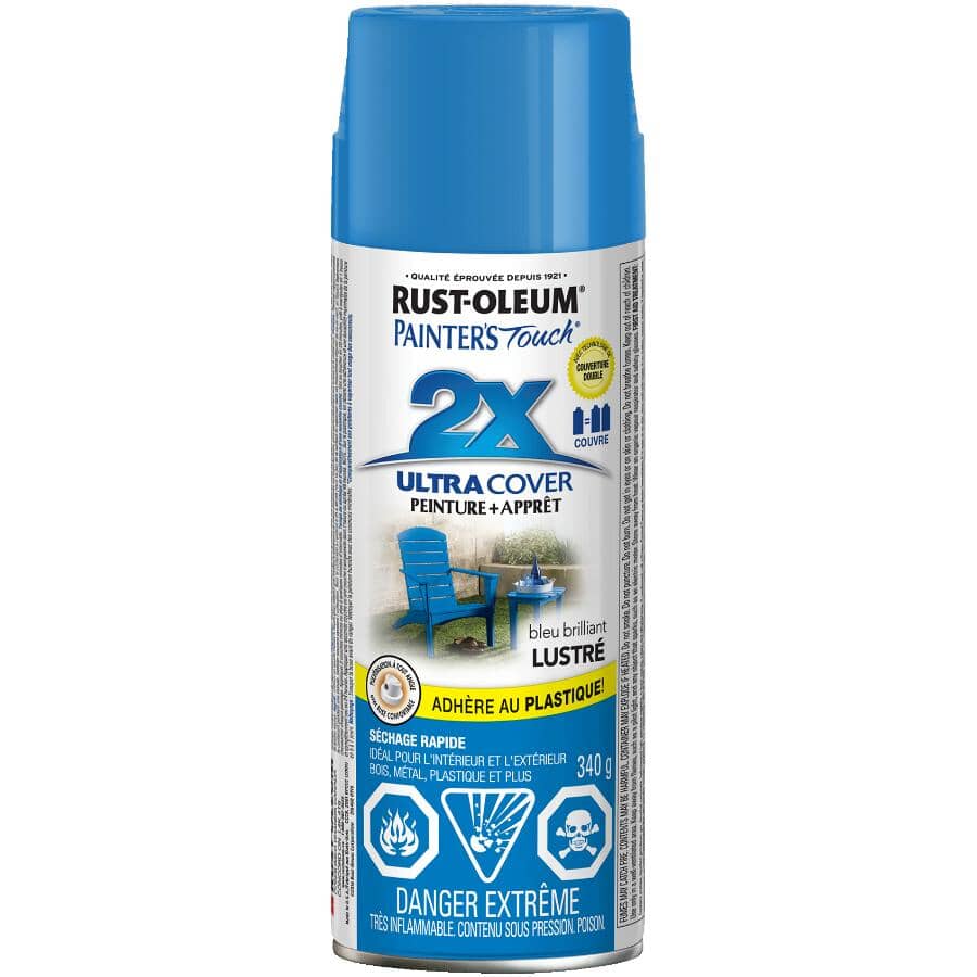 Painter's Touch 2X Ultra Cover Spray Paint - Gloss Blue, 340 g
