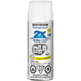 Painter's Touch 2X Ultra Cover Spray Paint - Flat White, 340 g