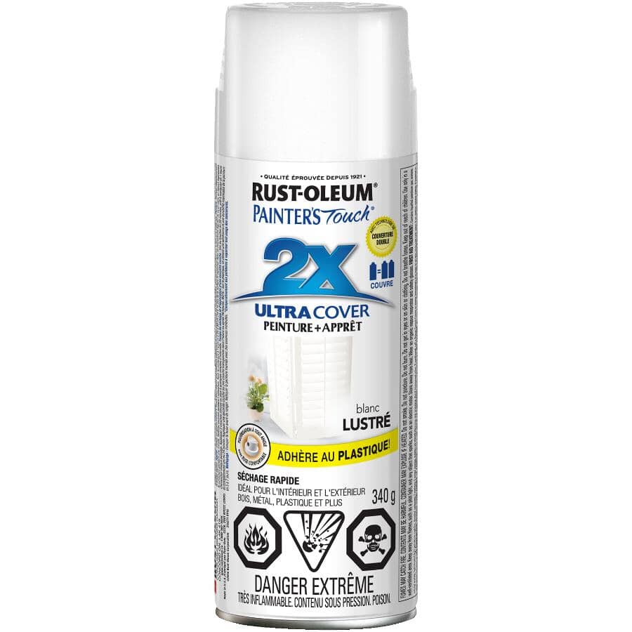 Painter's Touch 2X Ultra Cover Spray Paint - Gloss White, 340 g