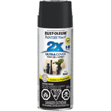 Painter's Touch 2X Ultra Cover Spray Paint - Flat Black, 340 g