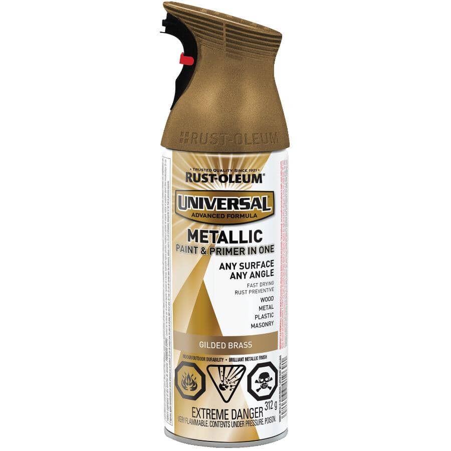 Universal Metallic Spray Paint & Primer - Gilded Brass, 312 g