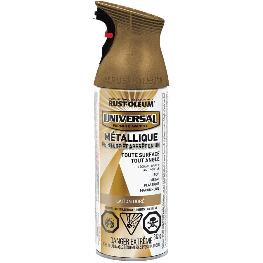 Universal Metallic Spray Paint & Primer - Gilded Brass, 312 g