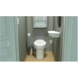 3.8 L/4.8 L Sanicompact Dual Flush Tankless Round Toilet - with Pump, White