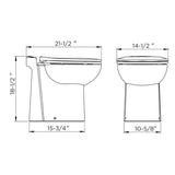 3.8 L/4.8 L Sanicompact Dual Flush Tankless Round Toilet - with Pump, White