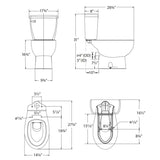 4.8 L Sanibest Pro Elongated Toilet - with Pump, 16.75" Accessible Height, White