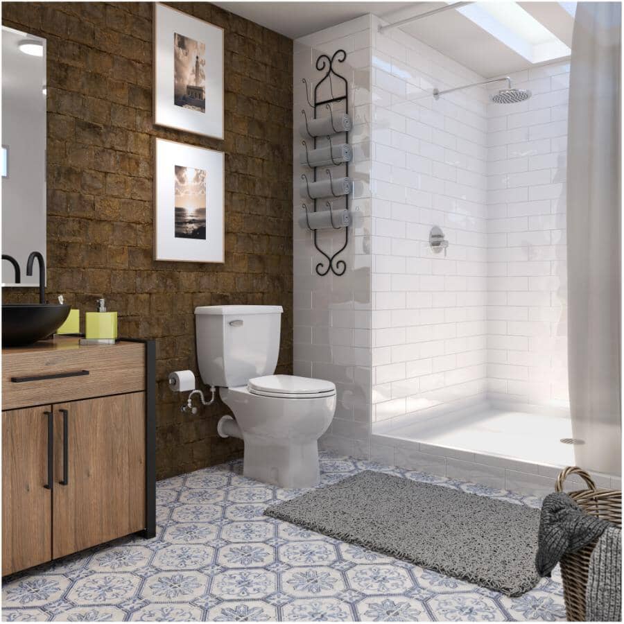 4.8 L Saniplus Round Toilet - with Pump, 16.75" Accessible Height, White