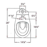 4.8 L Saniplus Round Toilet - with Pump, 16.75" Accessible Height, White