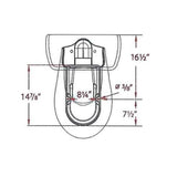 4.8 L Saniplus Round Toilet - with Pump, 16.75" Accessible Height, White