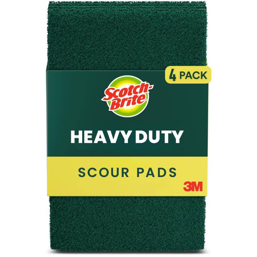 Heavy Duty Scouring Pads - No Scratch, 4 Pack