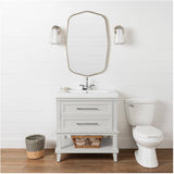 31" W x 19" D Bristol Vanity with Cultured Marble Top - 2 Drawer, Grey