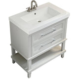 31" W x 19" D Bristol Vanity with Cultured Marble Top - 2 Drawer, Grey