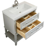 31" W x 19" D Bristol Vanity with Cultured Marble Top - 2 Drawer, Grey