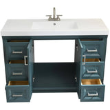 49" W x 19" D Bradford Vanity with Cultured Marble Top - 2 Door, 6 Drawer, Sage