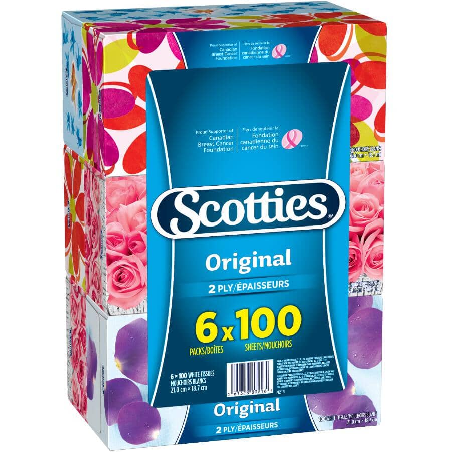 2 Ply Facial Tissue - 100 Sheets, 6 Boxes