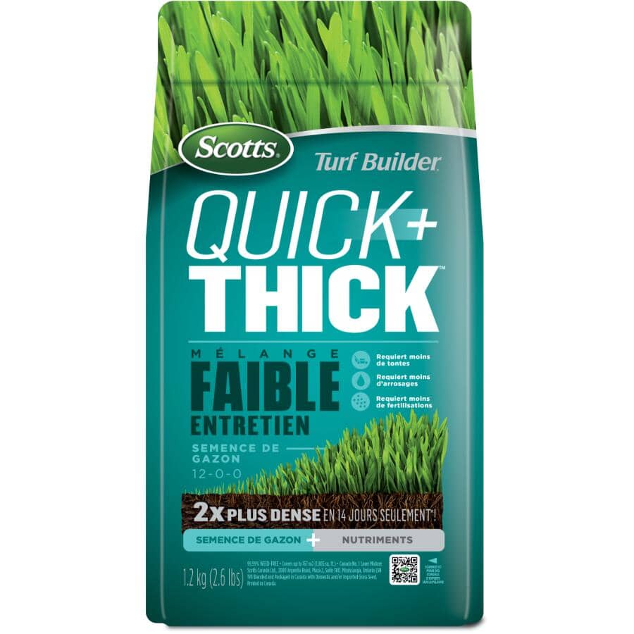 Turf Builder Quick + Thick Low Maintenance Grass Seed Mix - 1.2 kg