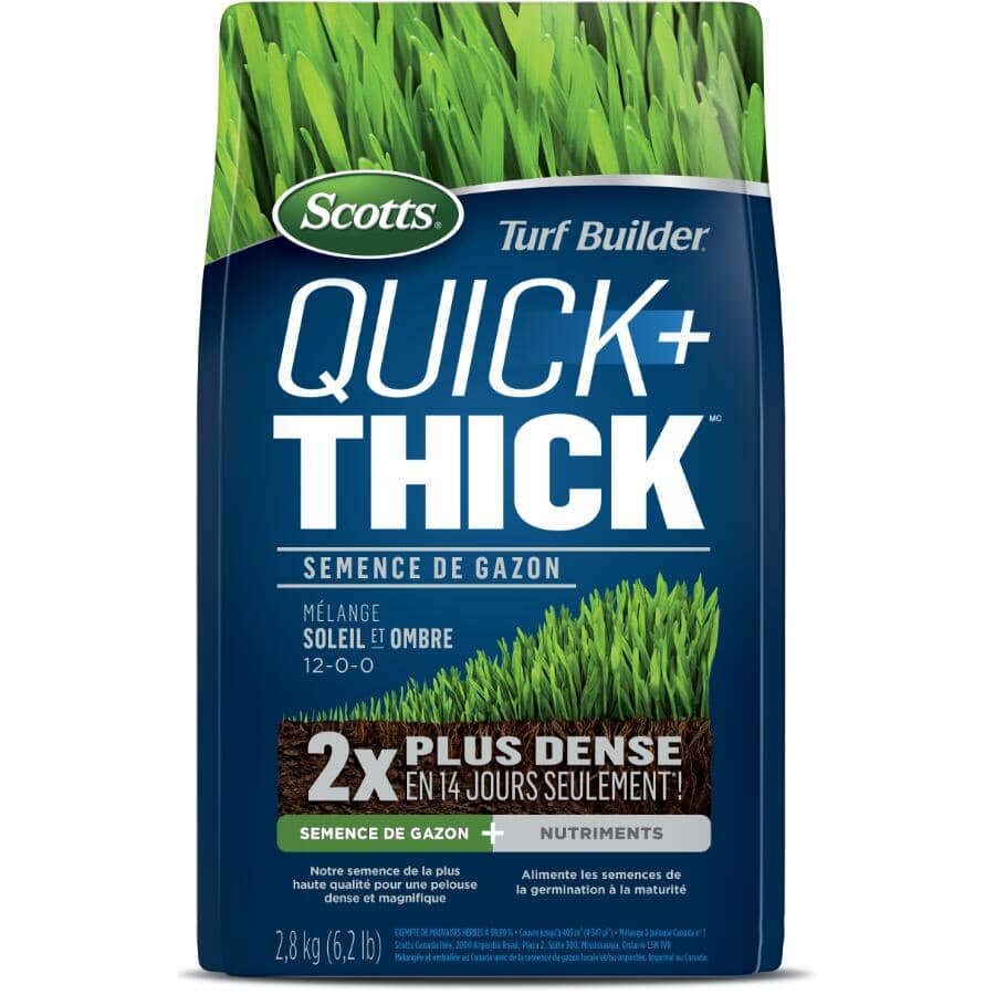 Turf Builder Quick+Thick Grass Seed - Sun and Shade Mix, 2.8 kg