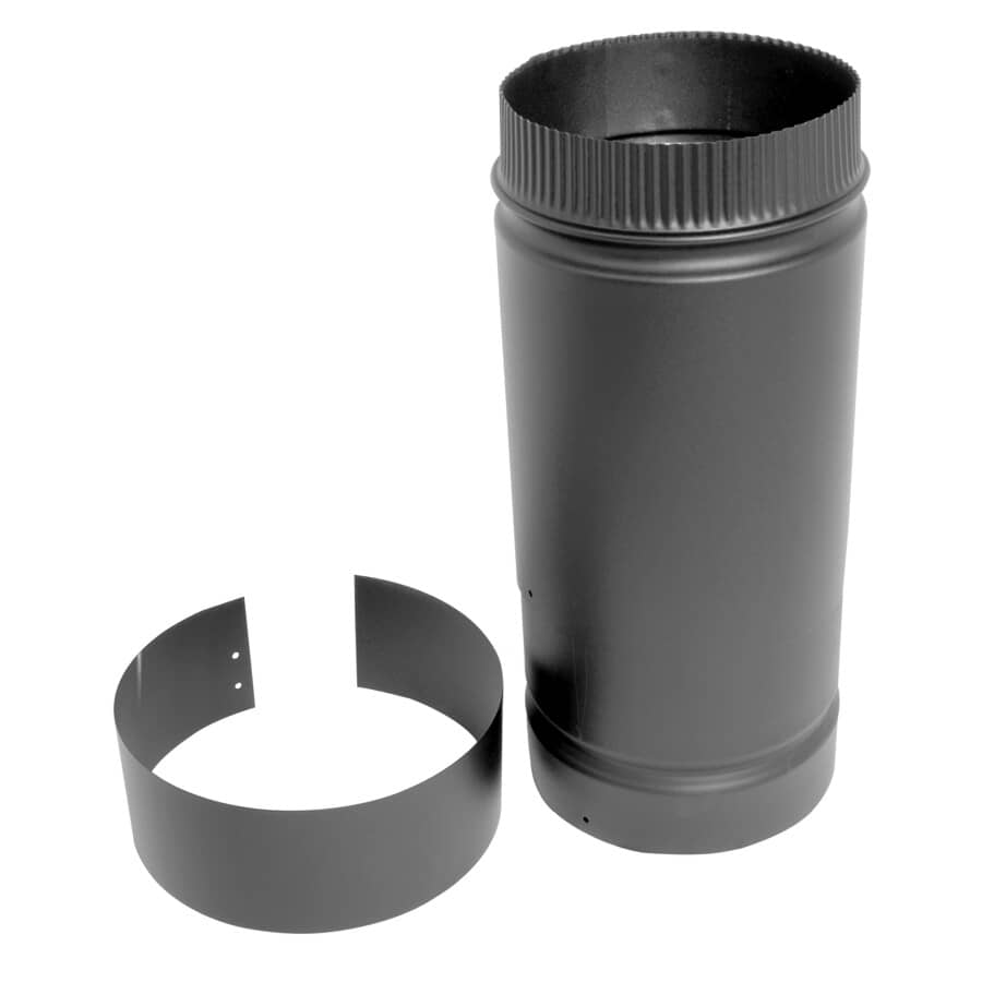 6" Diameter 38" to 68" Adjustable Double Wall Stove Pipe