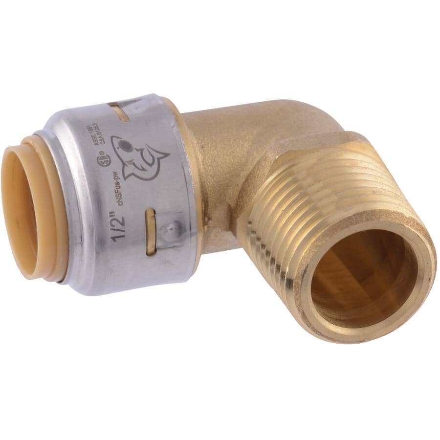 1/2" Brass 90 Degree Male Elbow