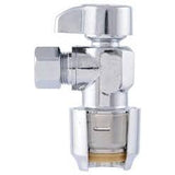 1/2” Push Fit x 3/8" Compression Brass Angle Stop Valve