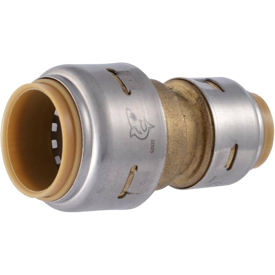 3/4" x 1/2" Push Fit Brass Reducing Coupling