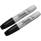 Chisel Tip Permanent Markers - Black, 2 Pack