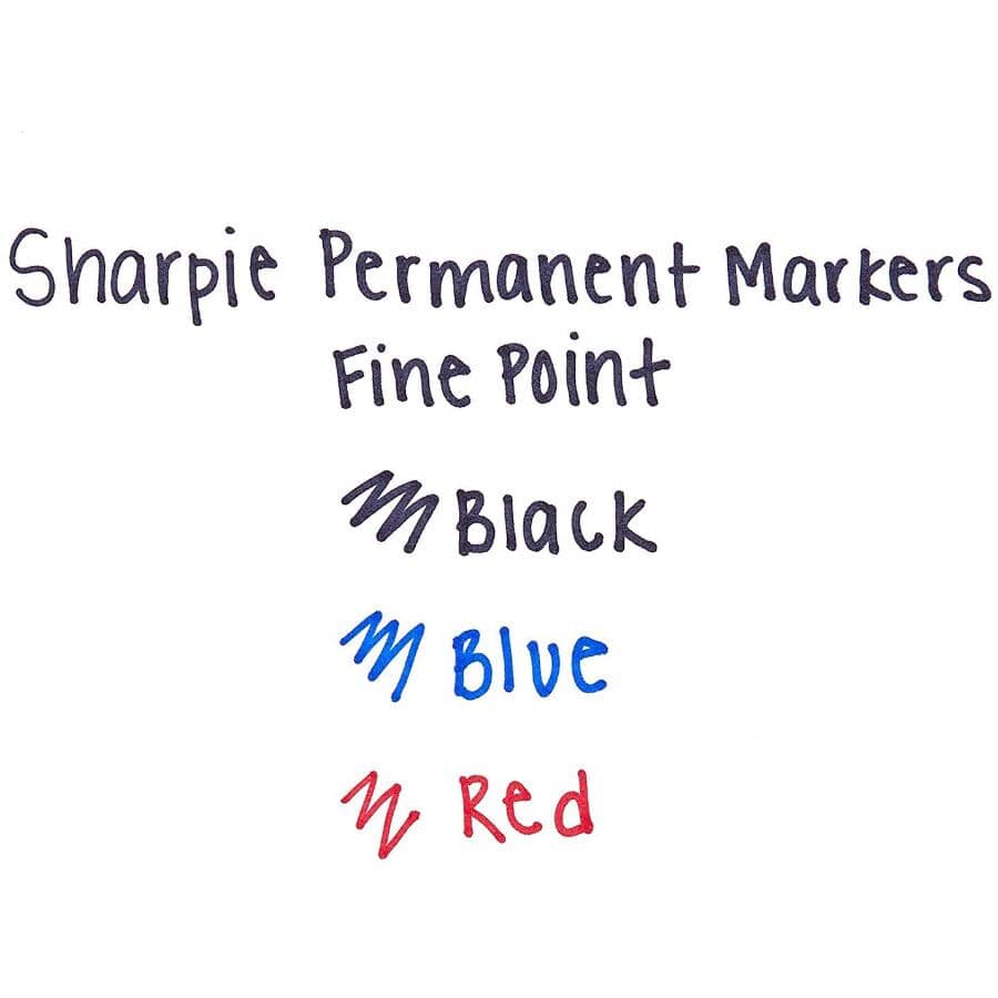 Fine Tip Permanent Markers - Assorted Colours, 3 Pack