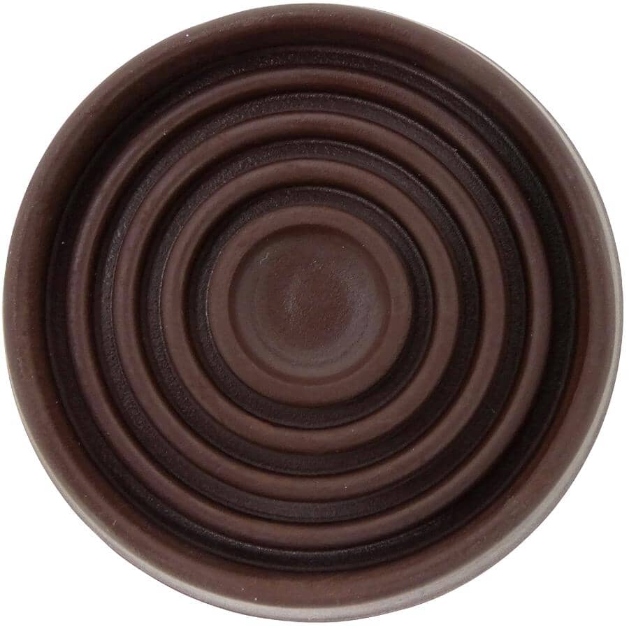 2 Pack 3" Brown Round Rubber Caster Cup